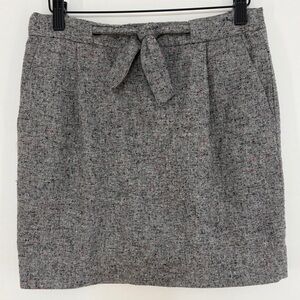 J. Crew Women's Tie-Waist Tweed Lined Mini Skirt Size 2